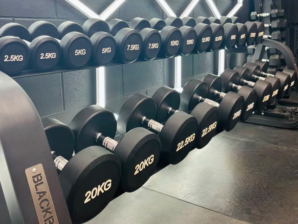 2.5kg-30kg Commercial Dumbbell Package + Stand (12 Pairs) - BlackBear Fitness
